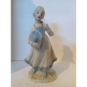 Ensco porcelain figurines lady holding hat